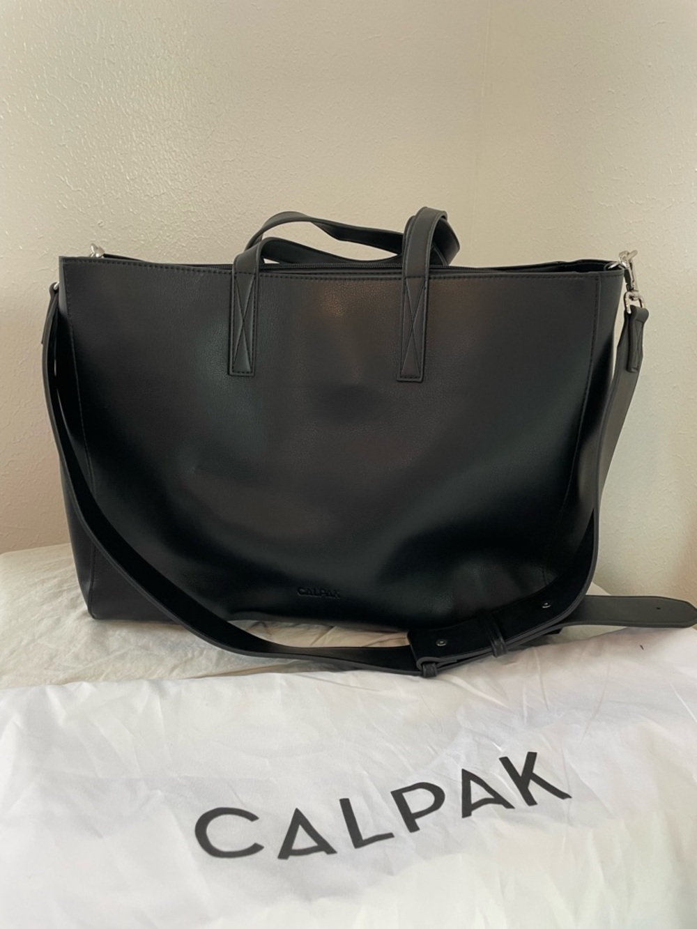 Calpak Haven Laptop Tote Bag in Black